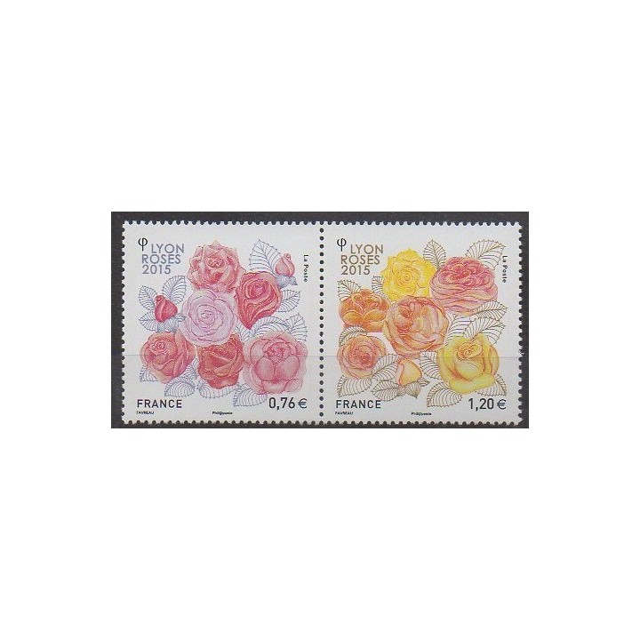 Buy this set of stamps of France of the year 2015 (Nb 4957/4958).