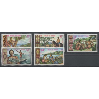 Timbres  - Wallis et Futuna - Poste aérienne - 1969 - No PA 33/PA 37