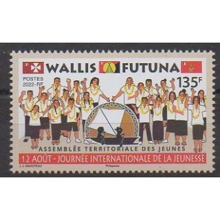 Buy this stamp of Wallis et Futuna of the year 2022 (Journée de la jeunesse).
