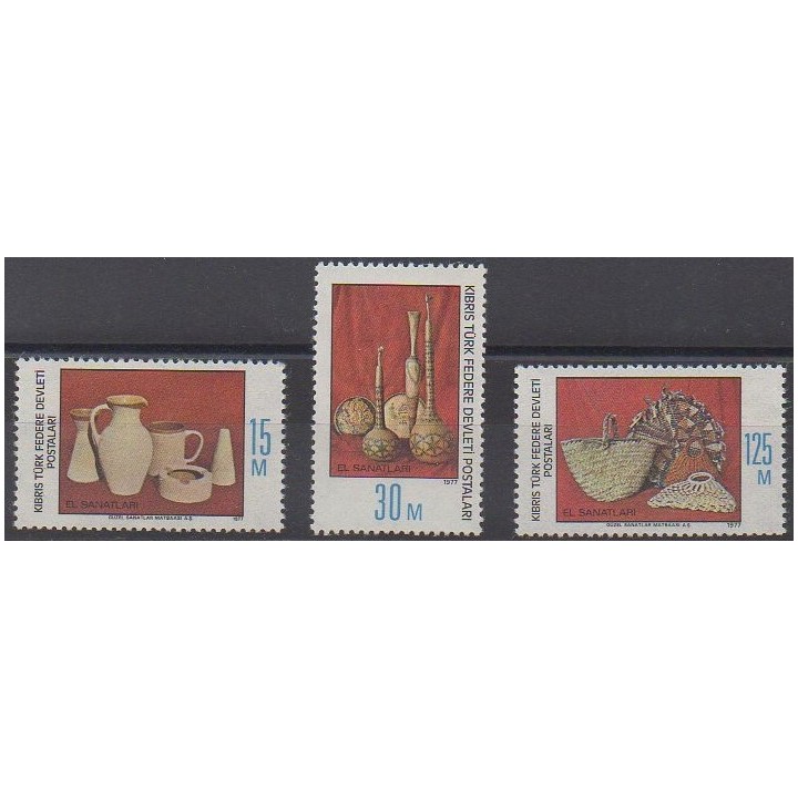 Acheter cette série de timbres de Turquie (Chypre du nord) de l'année 1977 (No 34/36).