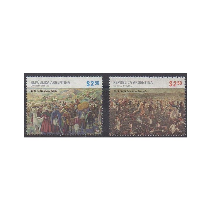 Acheter cette série de timbres d'Argentine de l'année 2012 (No 2950/2951).