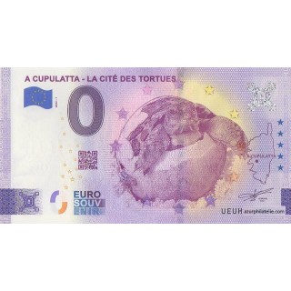 Billet souvenir touristique - 2022-1 - A Cupulatta - La cite des tortues - (Corse-du-Sud )