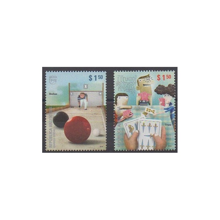 Buy this set of stamps of Argentina of the year 2010 (Nb 2873/2874).
