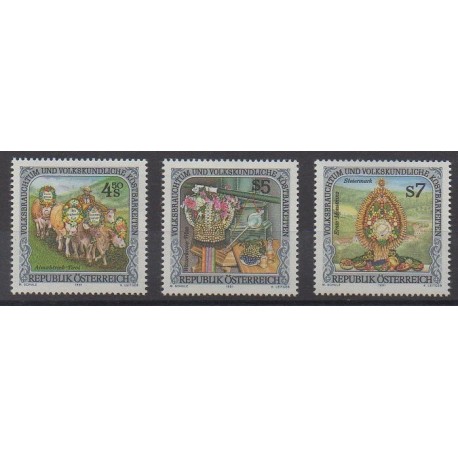Austria - 1991 - Nb 1870/1872 - Folklore
