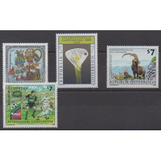 Acheter cette série de timbres d'Autriche de l'année 2000 (No 2131/2134).