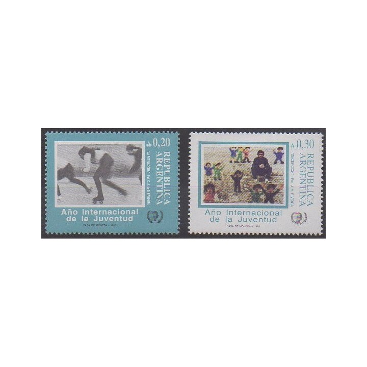 Buy this set of stamps of Argentina of the year 1985 (Nb 1499/1500).