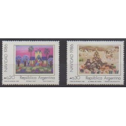 Argentina - 1986 - Nb 1552/1553 - Paintings - Christmas