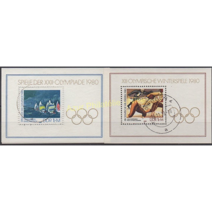 Stamps - Theme summer olympics - East Germany (GDR) - 1980 - Nb BF 55 - BF 58