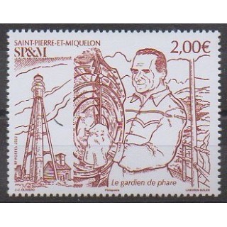 Buy this stamp of Saint-Pierre et Miquelon of the year 2022 (Le gardien de phare).