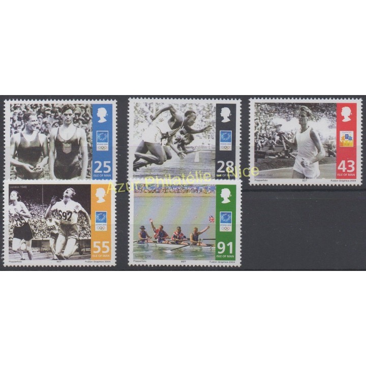 Timbres - Thème jeux olympiques d'été - Man (Ile de) - 2004 - No 1167/1171