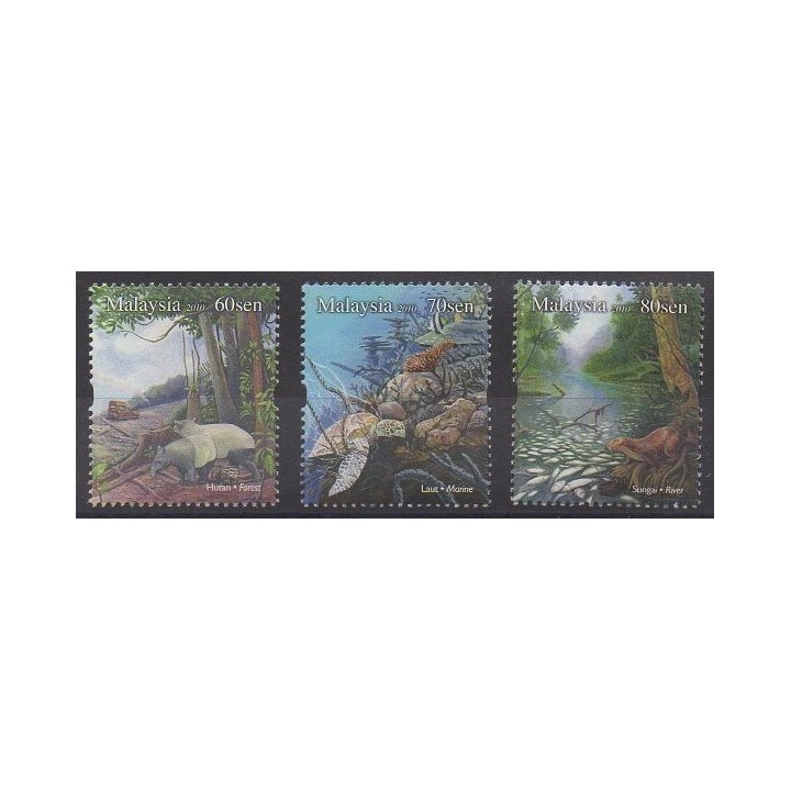 Buy this set of stamps of Malaysia of the year 2010 (Nb 1417/1419).