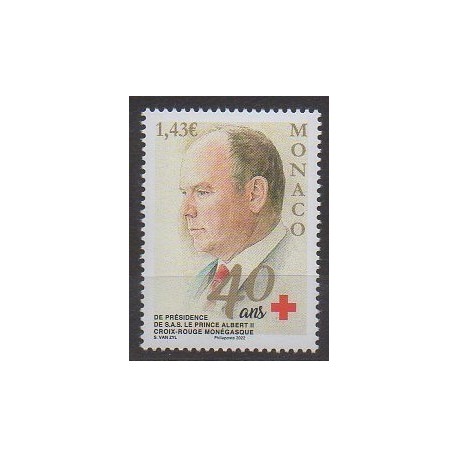 Monaco - 2022 - 40 ans de présidence - Health or Red cross