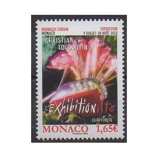 Acheter ce timbre de Monaco de l'année 2022 (Christian Louboutin).