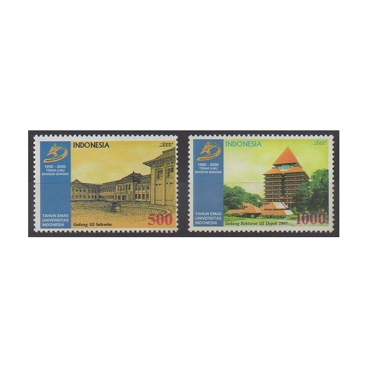 Acheter cette série de timbres d'Indonésie de l'année 2000 (No 1738/1739).
