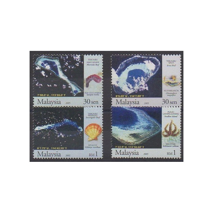 Acheter cette série de timbres de Malaisie de l'année 2005 (No 1119/1122).