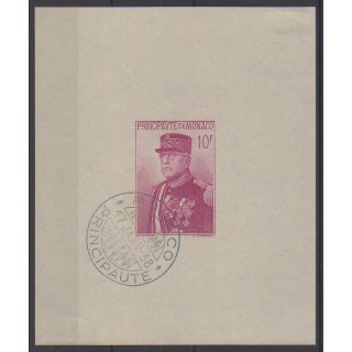 Acheter ce bloc-feuillet de Monaco de l'année 1938 (No BF1 - Papier blanc). - Oblitéré
