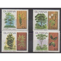 Guyana - 1980 - No 580/583 - Arbres
