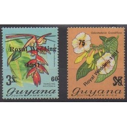 Guyana - 1981 - Nb 601/602 - Flowers - Royalty