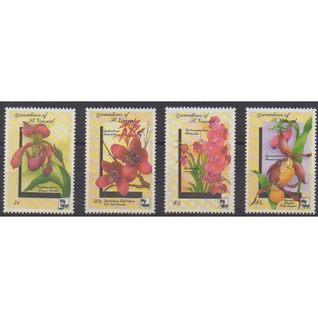 Saint-Vincent (Iles Grenadines) - 1992 - No 712/715 - Orchidées - Exposition