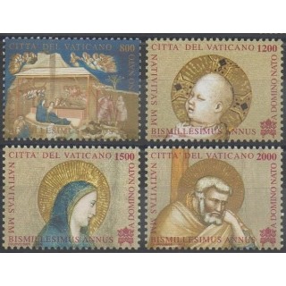 Timbres - Vatican - 2000 - No 1209/1212 - Noël