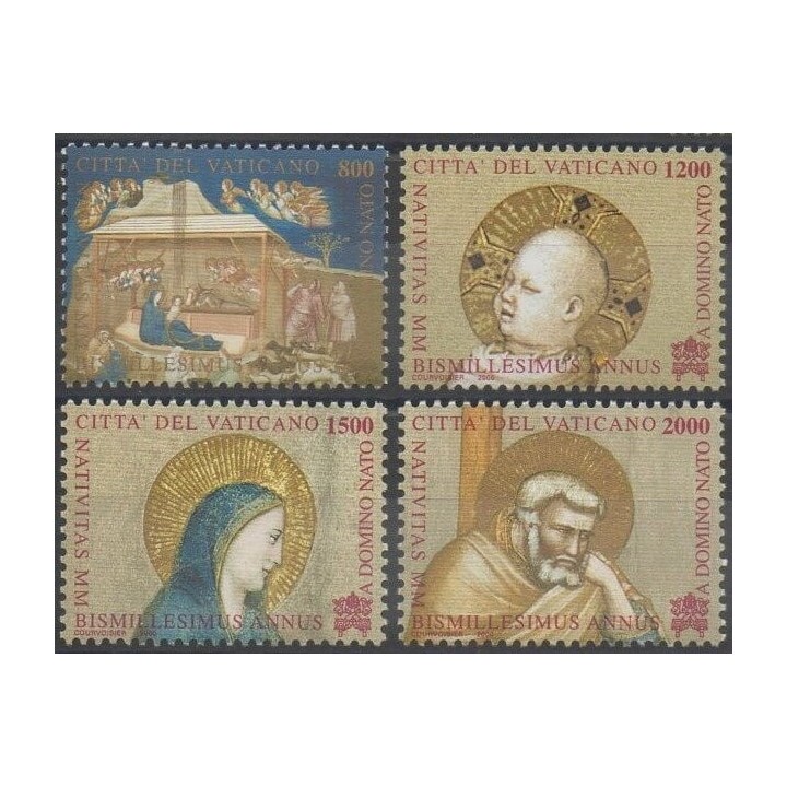 Timbres - Vatican - 2000 - No 1209/1212 - Noël