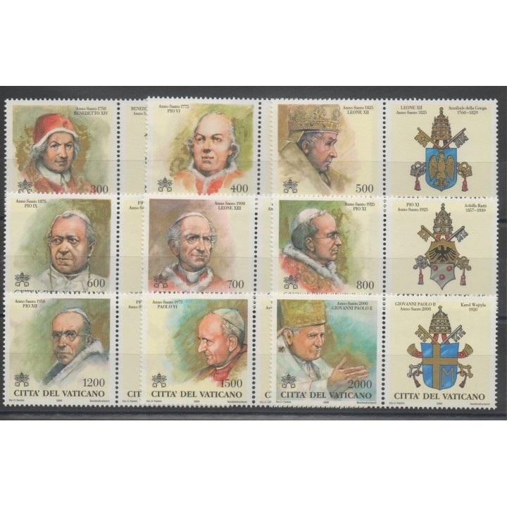 Stamps - Vatican - 2000 - Nb 1185/1193 - pope