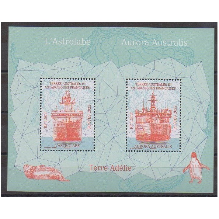 Acheter cette série de timbres des Terres Australes et Antarctiques Françaises de l'année 2022 (No 1009/1010).