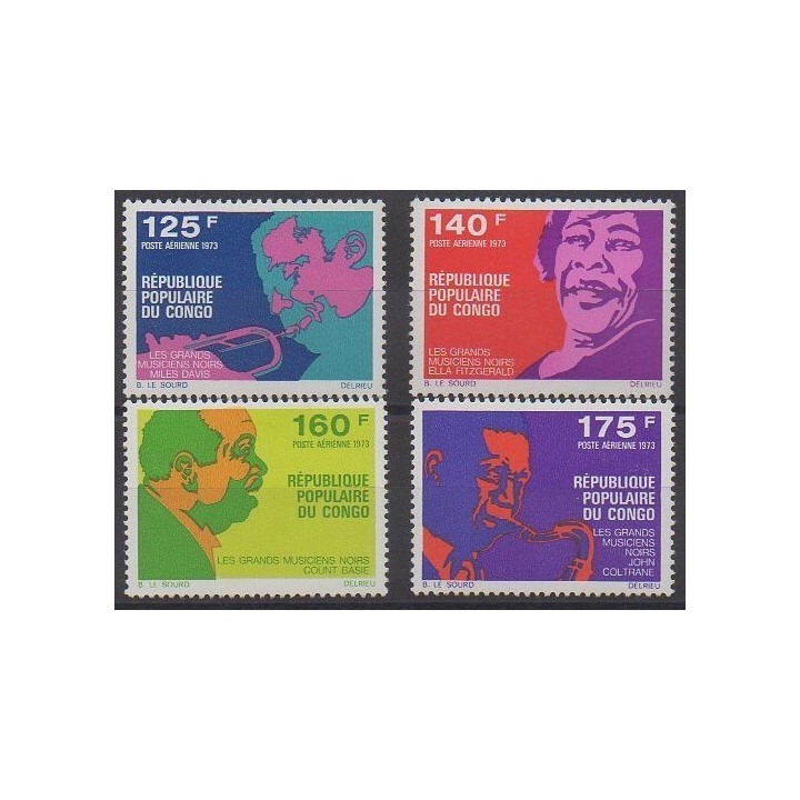 Buy these stamps of Republic of Congo of the year 1973 (Nb PA146/PA149).