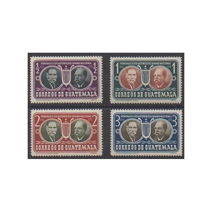 Acheter cette série de timbres du Guatemala de l'année 1953 (No 362/365).