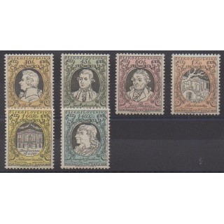 Acheter cette série de timbres de Tchécoslovaquie de l'année 1956 (No 858/863).