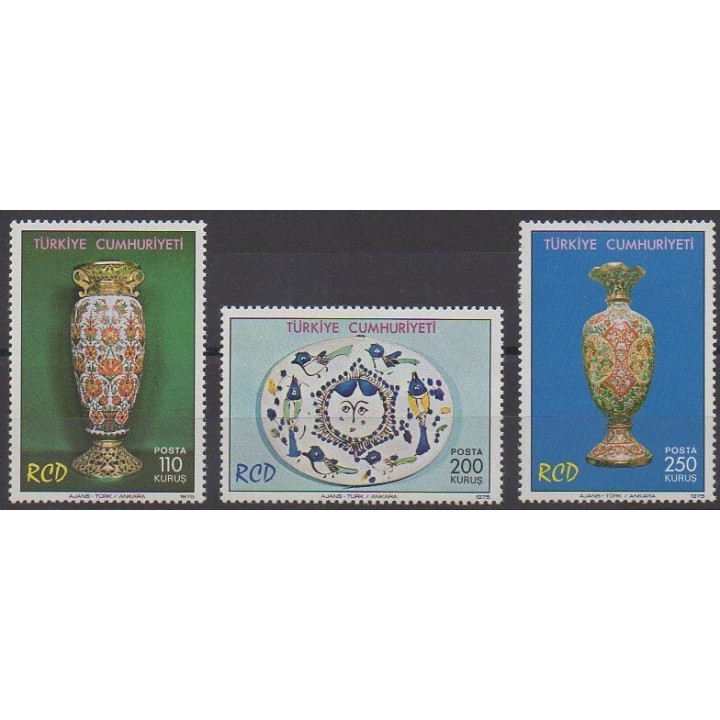 Acheter cette série de timbres de Turquie de l'année 1975 (No 2126/2128).