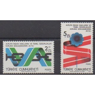 Acheter cette série de timbres de Turquie de l'année 1978 (No 2233/2234).
