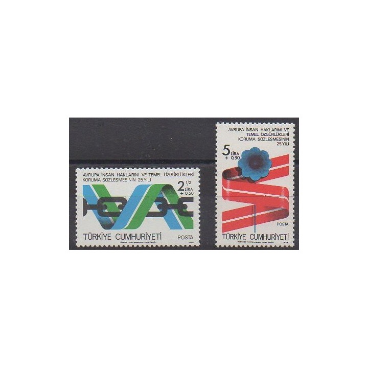 Buy this set of stamps of Turkey of the year 1978 (Nb 2233/2234).