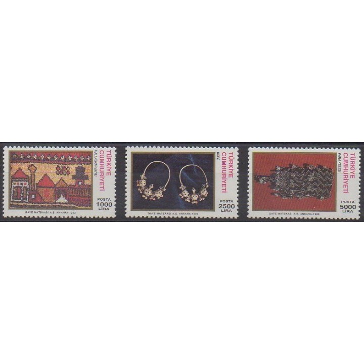 Acheter cette série de timbres de Turquie de l'année 1993 (No 2753/2755).