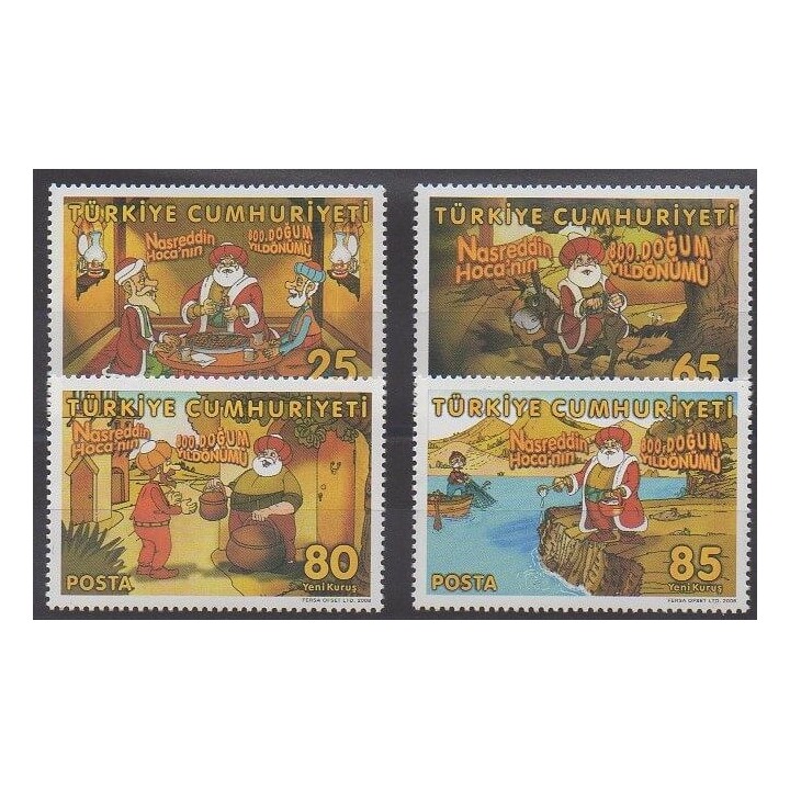 Acheter cette série de timbres de Turquie de l'année 2008 (No 3337/3340).