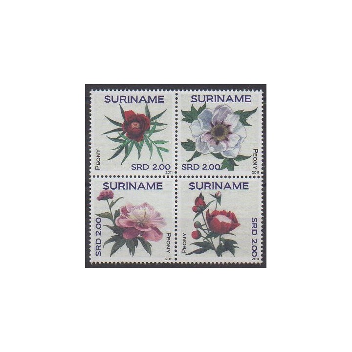 Acheter cette série de timbres de Surinam de l'année 2011 (No 2222/2225).