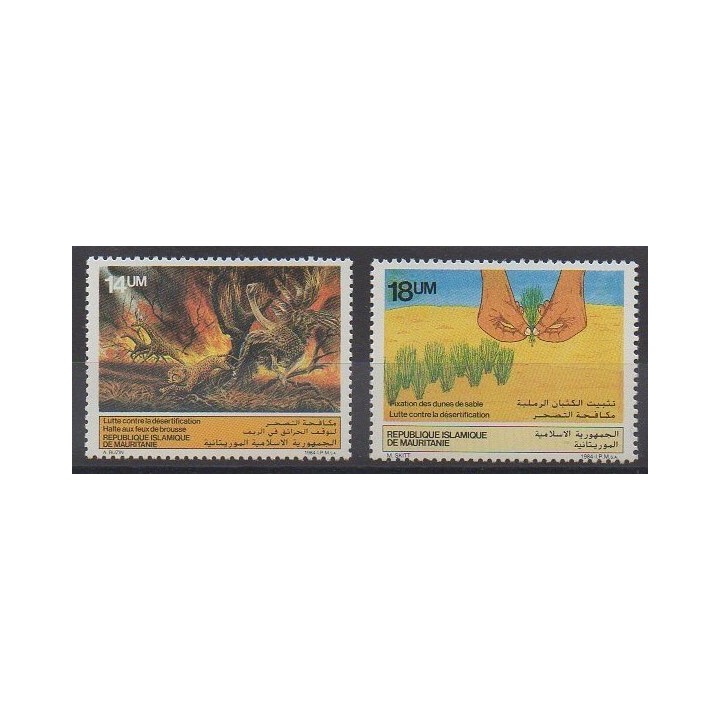 Acheter cette série de timbres de Mauritanie de l'année 1985 (No 559/560).