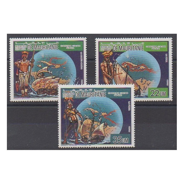 Buy this set of stamps of Mauritania of the year 1986 (Nb 587/589).
