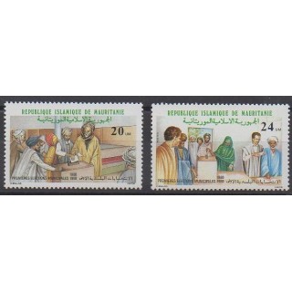 Acheter cette série de timbres de Mauritanie de l'année 1988 (No 609/610).