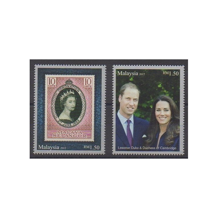 Acheter cette série de timbres de Malaisie de l'année 2012 (No 1627/1628).
