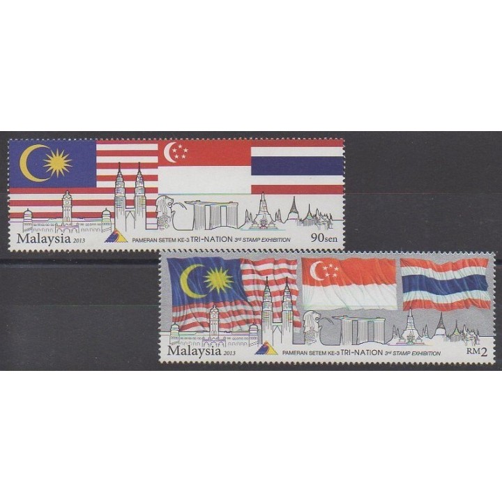 Buy this set of stamps of Malaysia of the year 2013 (Nb 1677/1678).