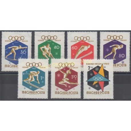 Hongrie - 1960 - No 1353/1359 - Jeux olympiques d'hiver