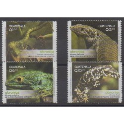 Guatemala - 2014 - Nb 696/699 - Reptils - Endangered species - WWF