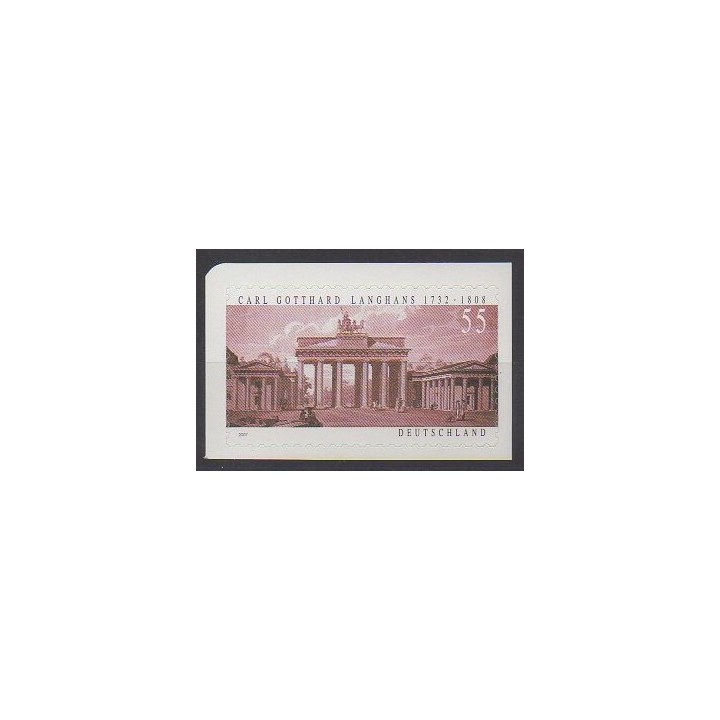 Acheter ce timbre d'Allemagne de l'année 2007 (No 2461).