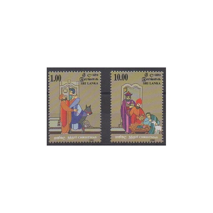 Acheter cette série de timbres du Sri Lanka de l'année 1990 (No 943/944).