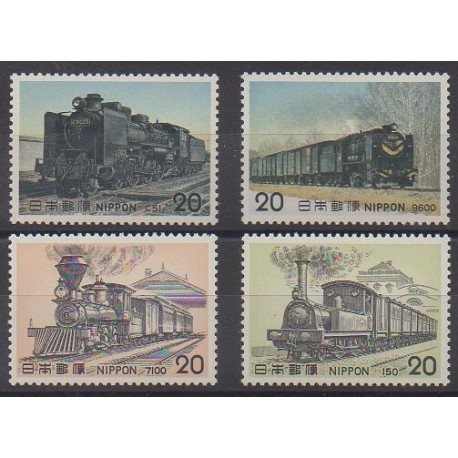 Japon - 1975 - No 1157/1160 - Chemins de fer