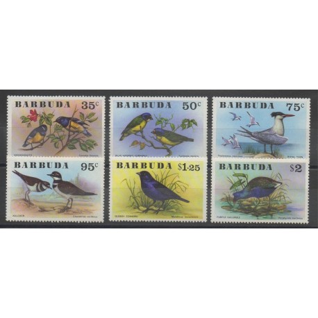 Barbuda - 1976 - Nb 251/256 - birds