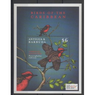 Timbres - Antigua et Barbuda - 2000 - No BF 446 - oiseaux