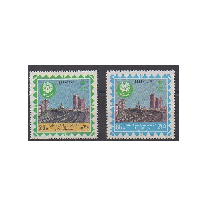 Buy this set of stamps of Saudi Arabia of the year 1986 (Nb 636/637).