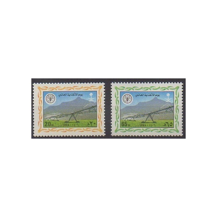 Buy this set of stamps of Saudi Arabia of the year 1985 (Nb 625/626).